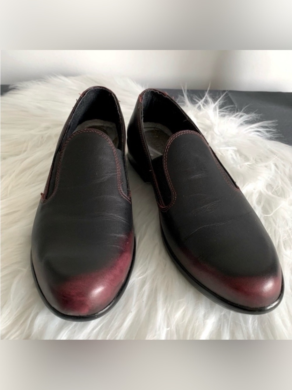 Naot Loafers Black/Burgundy Leather NWOT SZ:EU38 L7